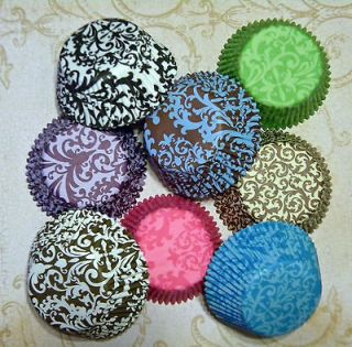 NEW Elegant Damask Cupcake Muffin Baking Liners You Choose Your Own 