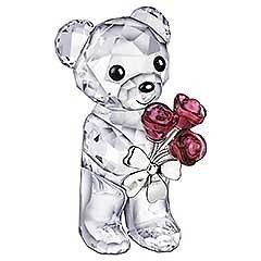 Swarovski Crystal Figurine #1096731, Kris Bear, Red Roses for You