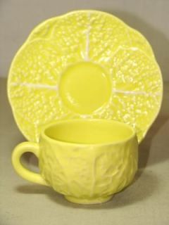 Secla Yellow Cabbage Portugal Majol​ica CUP & SAUCER SET