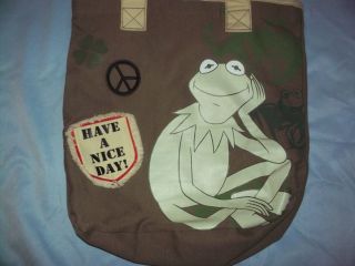   the Frog Canvas Tote Bag High Quality Book School Hobo Nice Green