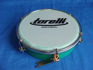 BRAZILIAN TAMBORIM MILK NYLON HEAD GREEN TAMBORINE PERCUSSION DRUM 