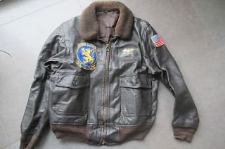 G1 usn vietnam era leather flight jacket original named patch VA 212 