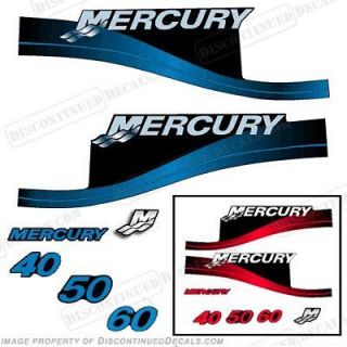 Mercury 40/50/60 hp ELPTO Outboard Decal Kit