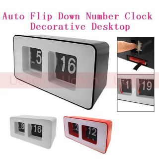 New Modern Simple Auto Flip Down Cube Number Clock Decorative Desktop