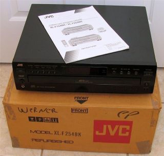 JVC XL F254BK 5 disc Carosel CD Player Changer Bundle Manual + Box 