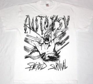 AUTOPSY SEVERED SURVIVAL89 DEATH SADUS SUFFOCATION ABSCESS NEW WHITE 