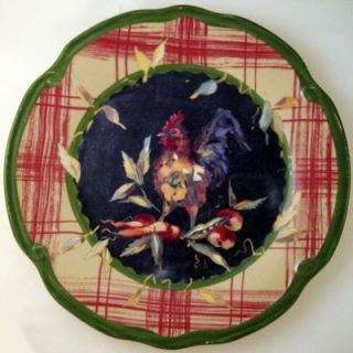 Rooster & Vegetables Decorator Plate by Tracy Porter 
