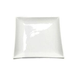   of 6 White Porcelain 6 Square Plate Sushi Bread Sandwich Plates NEW