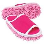   Microfiber Cleaning Slippers Mop Floor Cleaner Shoes Wash Pink NEW