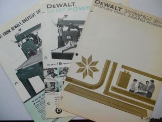 Vintage DeWalt Power Tools Hardware Catalog 1962 Power Shop