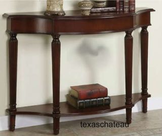 TRADITIONAL BOMBAY STYLE CHERRY WOOD DEMILUNE SOFA HALL TABLE