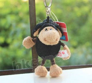 NICI black clothes sheep stuffed animals Stuffed key Chain 8 CM NEW 