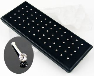   Surgical Steel Rhinestone Nose Stud Stainless Ring Body Piercing 05