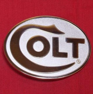 Colt Firearms Factory Gold & Rhodium Colt Belt Buckle Mint