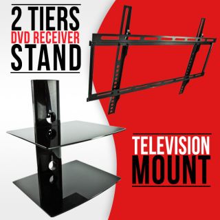 New Slim Flat Screen TV Wall Mount for 32 37 42 46 50 52 60 & 2 Tier 