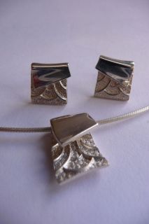 Ola Gorie Orkney Jewellery Silver Pagoda Stud Earrings Boxed