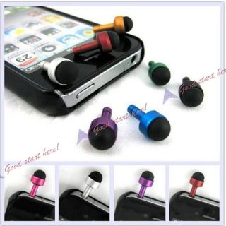 Earphone Jack Plug Dust Cover 3.5mm Mini Touch Pen Stylus For iPhone 