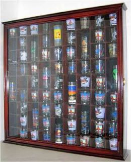 71 Shot Glass Display Case Wall Storage Cabinet, Solid wood, SC08 CH