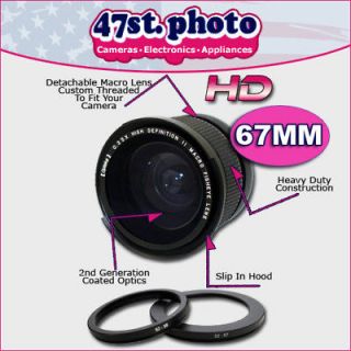 Opteka 67mm 0.35x HD Wide Angle Panoramic Fisheye Lens