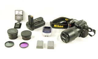   Digital Camera plus 70 300mm plus Zoom Lens, Grip, Flash, Case, etc