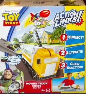 DISNEY TOY STORY MOVING TRUCK CHASE STUNT SET INCLUDES RC FIGURE