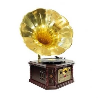   STYLE VINYL CLASSIC LOOK RECORD PLAYER TURNTABLE CD CASSETTE PLAYER