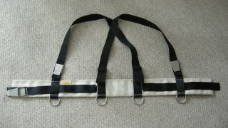 weight belt harness for commercial diving   YELLOW WEBBING