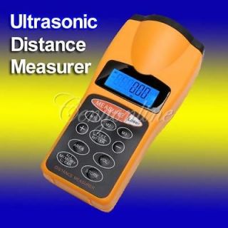   LCD Ultrasonic Laser Meter Pointer + Distance Measurer Range 60FT