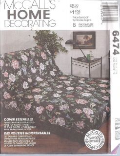   McCalls SEWING Pattern Covers Directors Chair Cushions Screen 6474