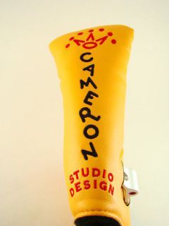   New Scotty Cameron Studio Design Yellow Putter Headcover w/ Divot Tool