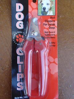 Large Dog Clippers with Nail Guard & Safety Clasp • RED