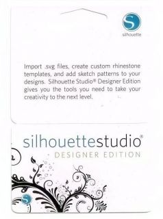 SILHOUETTE   Silhouette Studio Designer Edition license key code