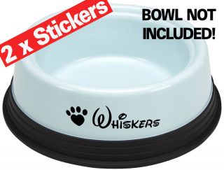 PERSONALISED NAME STICKERS dog cat bowl name badge DISNEY STYLE 