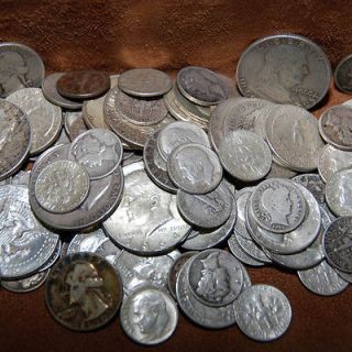   OUNCE USA COINS LOT   HALF DOLLARS QUARTERS DIMES OUT OF CIRC MIX