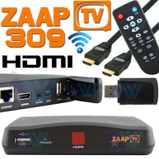   Receiver Arabic Turkish Greek Channels Zaap TV HD 309 w/ WiFi Dongle
