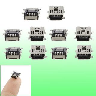 10 Pcs Mini USB 5P Female 5 Pins Plug Jack Solder Connectors
