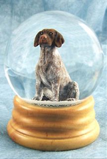   Pointer Wood Carved Dog Water Globe. Home Decor. Dog Products