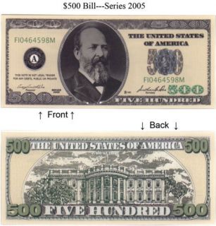 500 Five Hundred Casino Dollars Bill Notes Lot of 100