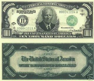 10,000 dollar bill ( rare ) collecter 500   PACK