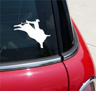 BULL RIDING SILHOUETTE BULLRIDING RODEO COWBOY COWGIRL DECAL STICKER 