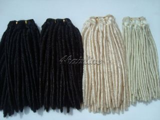 Hair Extensions Synthetic Dreadlocks Black Blonde or Medium Brown Weft 