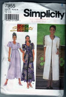 African Scalloped Neck Dress Sewing Pattern Simplicty 7955 by Shanti 