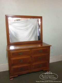 Cushman Colonial Solid Rock Maple Dresser with Mirror