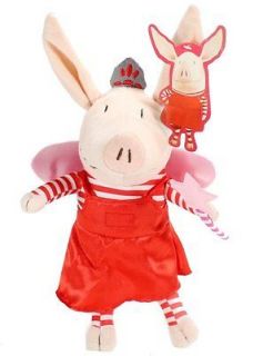 OLIVIA THE PIG RED DRESS CROWN 18 TOY FIGURE PLUSH DOLL