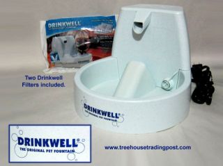 Drinkwell The Original Pet Fountain for Cats or Dogs, 50 oz, w/ 2 NEW 