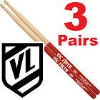 VIC FIRTH American Classic 5B GRIP Wood Tip Drum Sticks 3 pairs   5BVG 