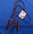 M24 Brown Cloth Grey Chain Wing Feather Drop Necklace & Earrings