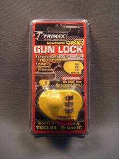 Trimax Gun Trigger Lock Resettable Combination Easy New TGCL44