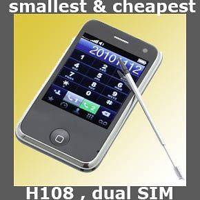 Smallest SUPER MINI Cell Phone, Dual Sim, FM, H108 mini