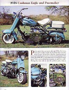 1958 Cushman Eagle Motorcycle and Pacemaker Scooter Article